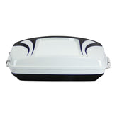 HR3 White Amethyst With Black Licorice Flames 5.5" Razor Style Touring Trunk Luggage For 14-24 Touring
